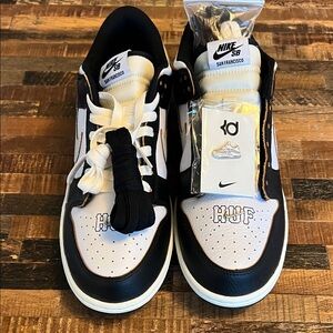 New Nike SB Dunk Low HUF San Francisco  sneaker in black & white & orange